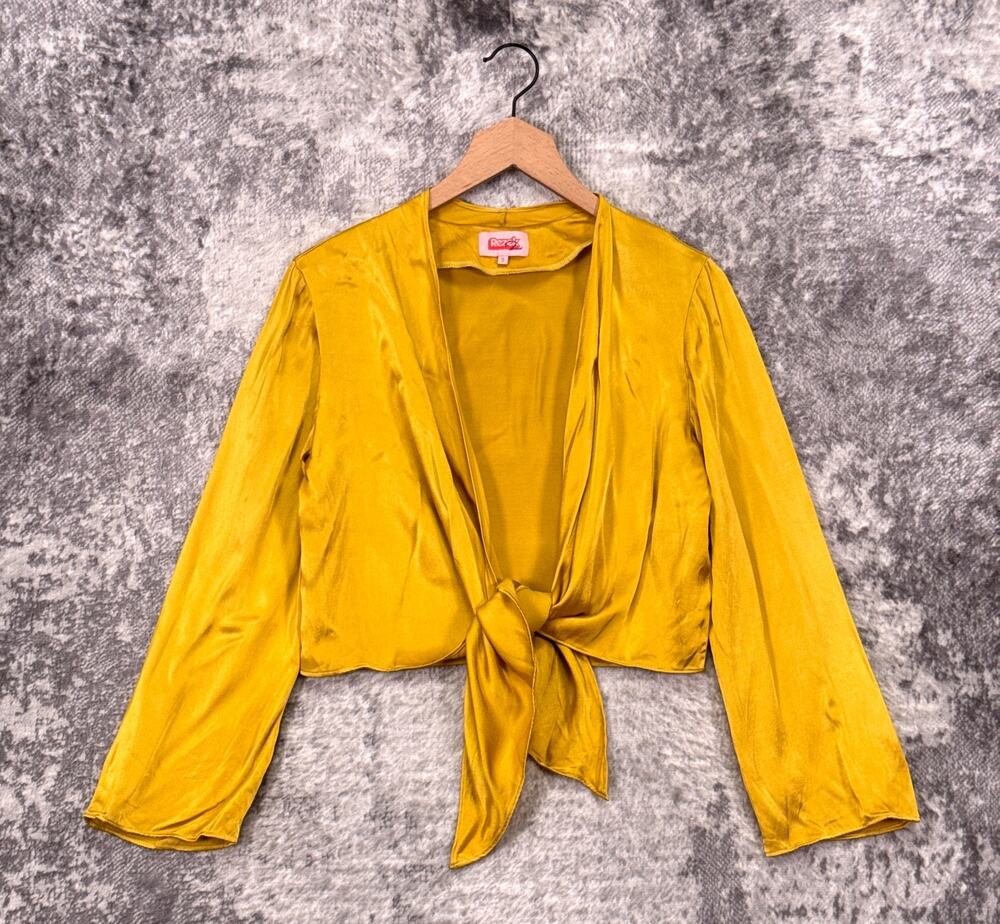 Rezek Studio Trippy Top Small Womens Turmeric Yellow